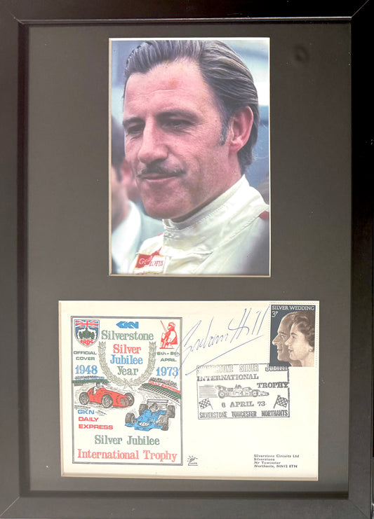 Graham Hill, Former Formula One World Champion, Hand Signed FDC Presentation & COA