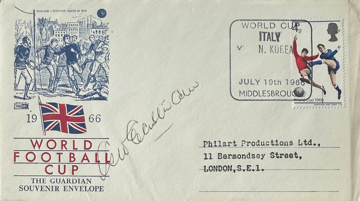 George Eastham, Stoke, Arsenal, England Legend, Hand Signed First Day Cover, FDC