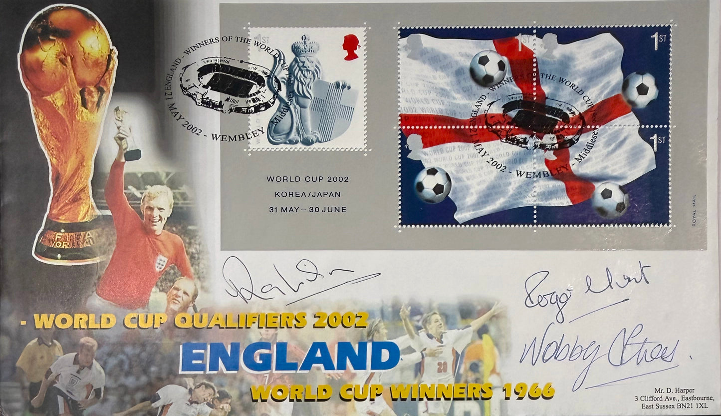 England 1966 Winners Multi-Hand Signed FDC, First Day Cover, With COA
