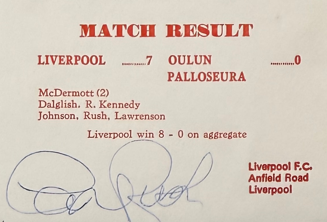Ian Rush, Liverpool FC Legend, Limited Edition Hand Signed First Day Cover, FDC