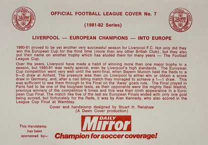 Ian Rush, Liverpool FC Legend, Limited Edition Hand Signed First Day Cover, FDC