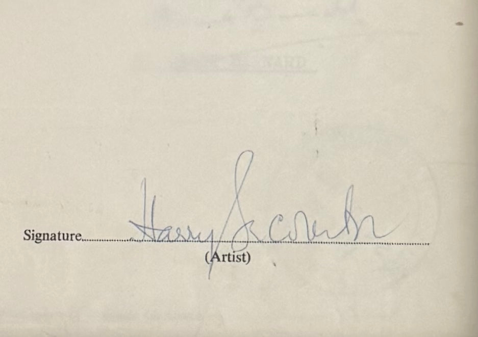 Sir Harry Secombe, Hand Signed Framed 40cm x 30cm Original Contract & COA