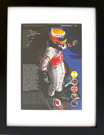 Lewis Hamilton, F1 Mercedes McLaren Legend, Hand Signed Photo & COA