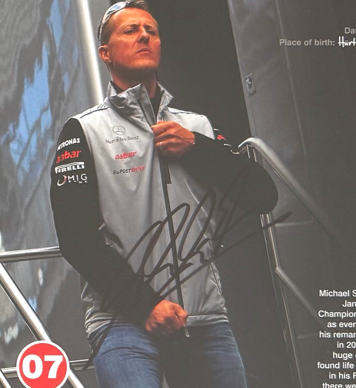 Michael Schumacher, F1 Legend, Hand Signed Framed Magazine Page Presentation & COA