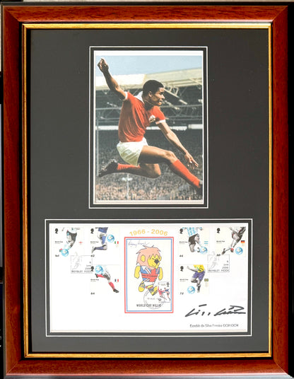 Eusebio, Benfica, Portugal Legend, Stunning Hand Signed FDC Presentation With COA