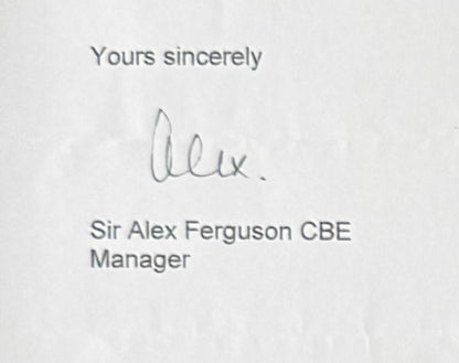 Sir Alex Ferguson, Manchester United Legend, Hand Signed Letter, Photo Presentation & COA