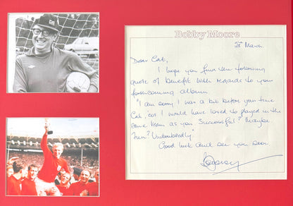 Bobby Moore, England 1966 Legend, Guaranteed Hand Signed Letter Presentation & COA