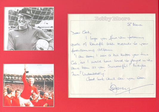 Bobby Moore, England 1966 Legend, Guaranteed Hand Signed Letter Presentation & COA