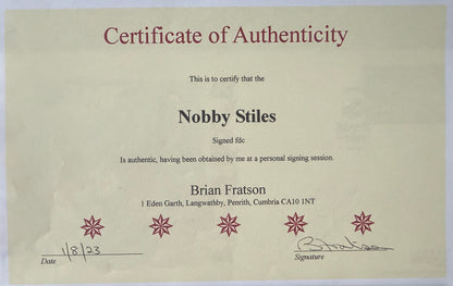 Nobby Stiles, England, Manchester United Legend, Hand Signed FDC First Day Cover