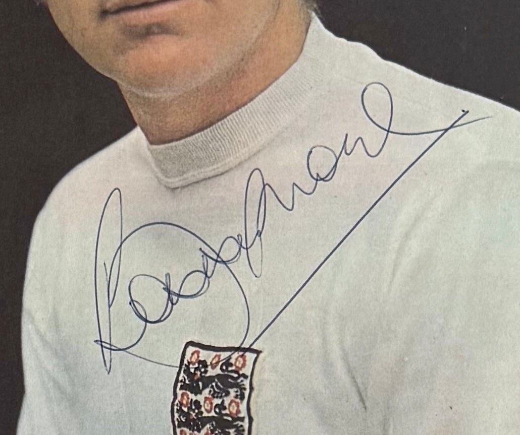 Bobby Moore, England 1966 Legend, Guaranteed Hand Signed Magazine Photo With COA