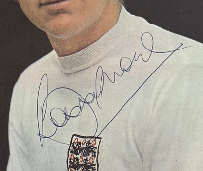 Bobby Moore, England 1966 Legend, Guaranteed Hand Signed Magazine Photo With COA