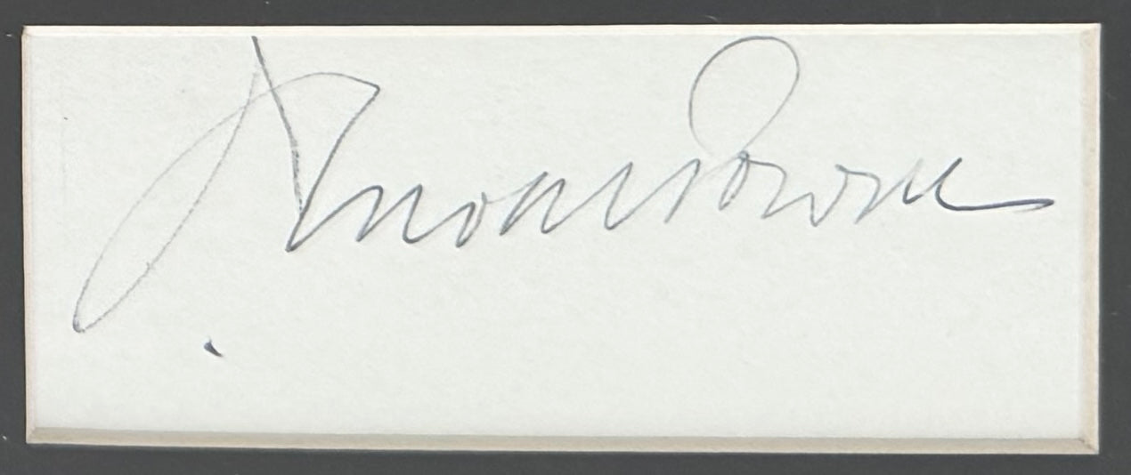 Enoch Powell, Former Controversial Conservative Minister, Hand Signed Card, With Photo & COA