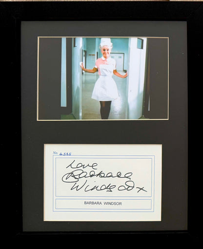 Barbara Windsor, Eastenders Actress, Hand Signed Original Card and Photo Presentation & COA