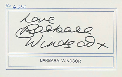 Barbara Windsor, Eastenders Actress, Hand Signed Original Card and Photo Presentation & COA