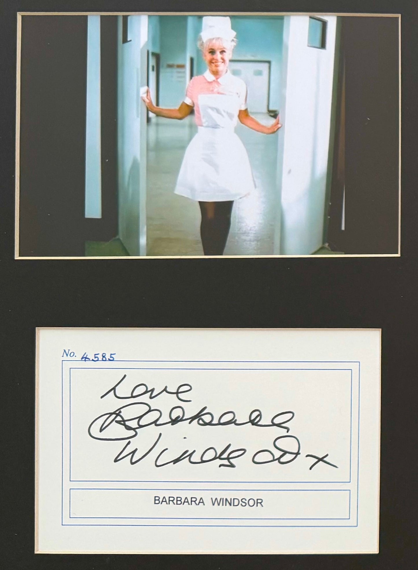 Barbara Windsor, Eastenders Actress, Hand Signed Original Card and Photo Presentation & COA