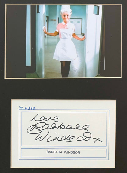 Barbara Windsor, Eastenders Actress, Hand Signed Original Card and Photo Presentation & COA