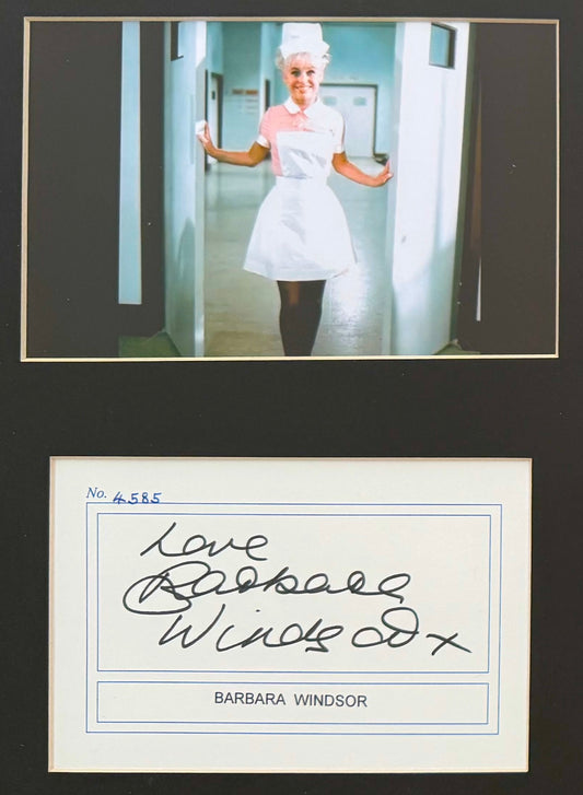 Barbara Windsor, Eastenders Actress, Hand Signed Original Card and Photo Presentation & COA