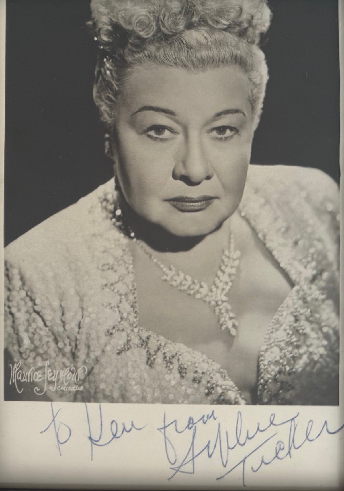 Sophie Tucker, Actress, Guaranteed Hand Signed Framed Photo With COA