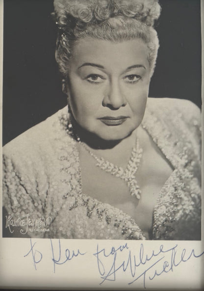 Sophie Tucker, Actress, Guaranteed Hand Signed Framed Photo With COA