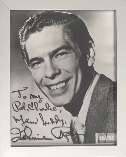 Johnnie Ray, Singer, Actor, Pianist, Hand Signed Framed 25cm x 20cm Photo & COA