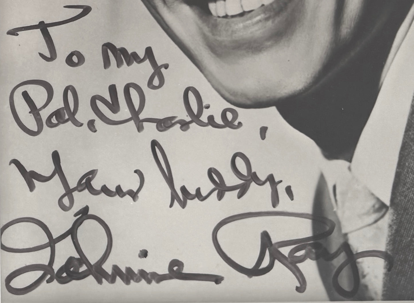 Johnnie Ray, Singer, Actor, Pianist, Hand Signed Framed 25cm x 20cm Photo & COA