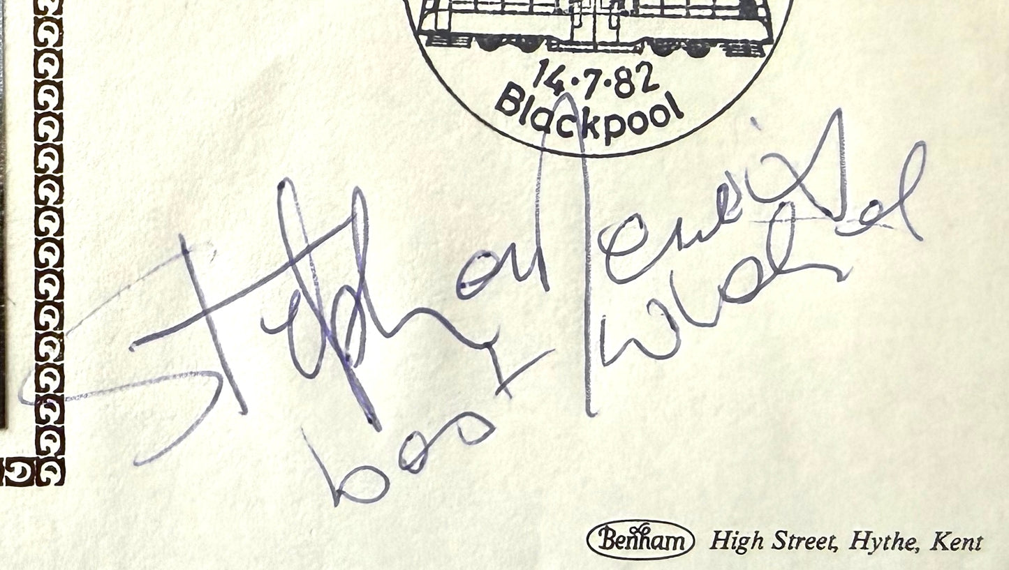 Stephen Lewis, 'On The Buses' Guaranteed Hand Signed Original 1982 'Travelling Tram' FDC