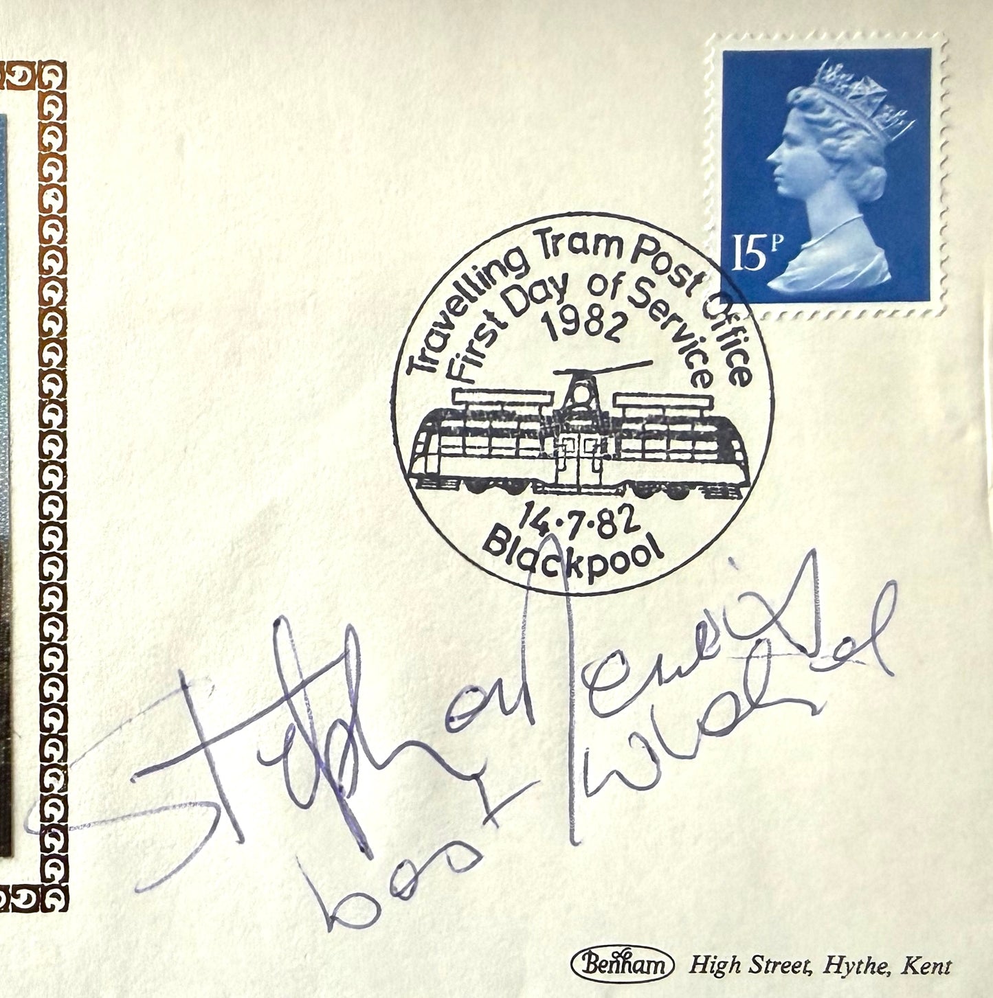 Stephen Lewis, 'On The Buses' Guaranteed Hand Signed Original 1982 'Travelling Tram' FDC