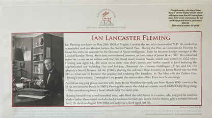 George Lazenby, Former James Bond 007, Hand Signed FDC & Photo Presentation & COA