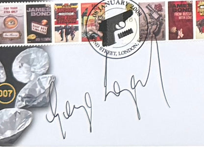 George Lazenby, Former James Bond 007, Hand Signed FDC & Photo Presentation & COA