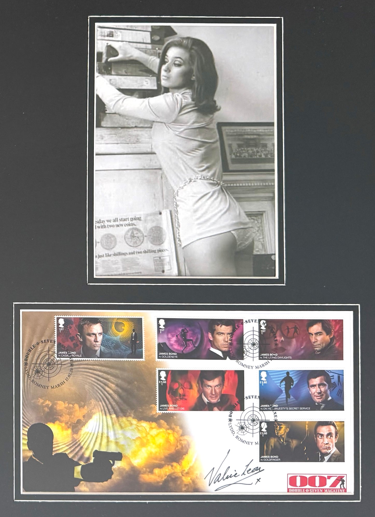 Valerie Leon, James Bond 007, Hand Signed FDC & Photo Presentation & COA