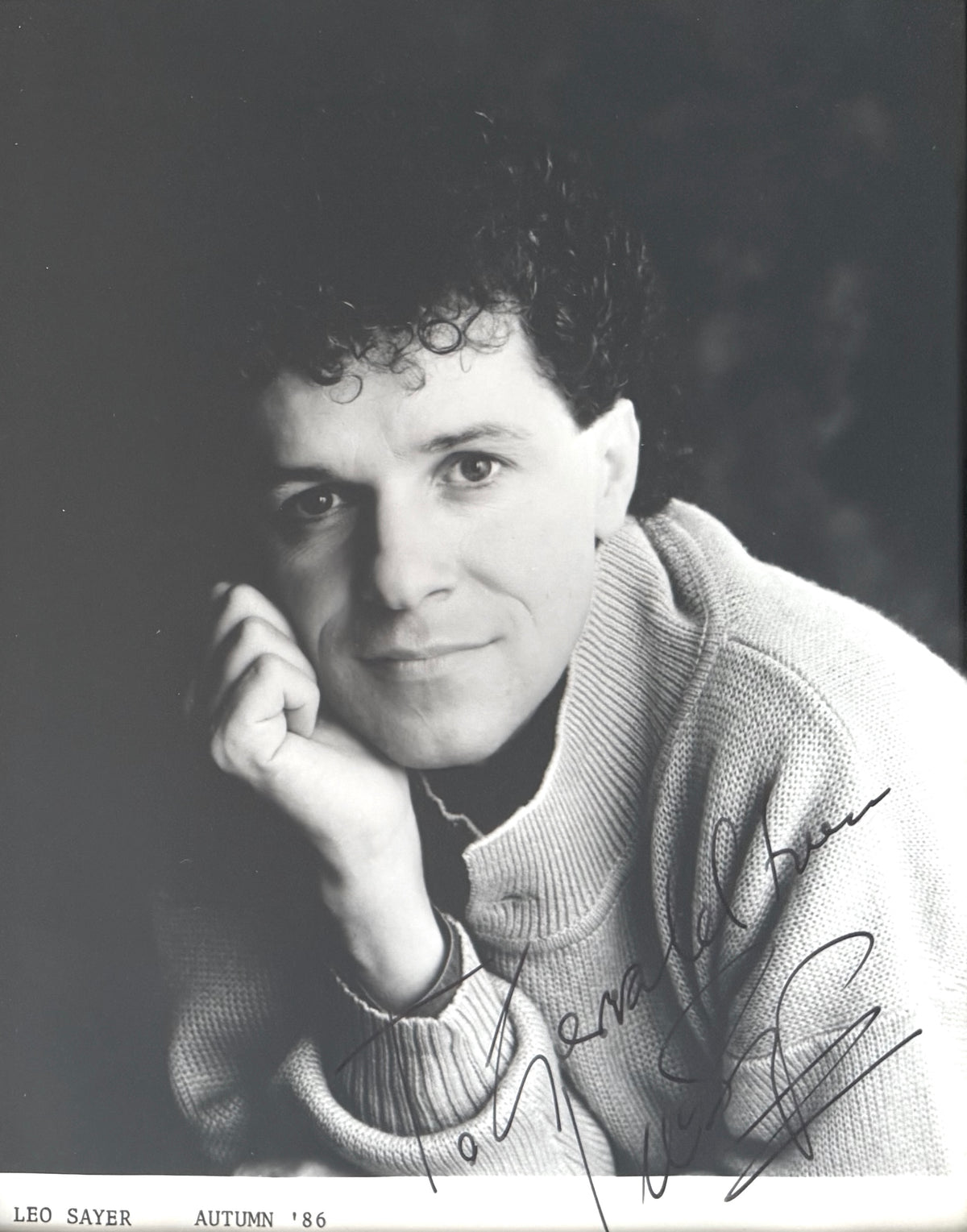 Leo Sayer, Hand Signed Framed 25cm x 20cm Photo Presentation & COA
