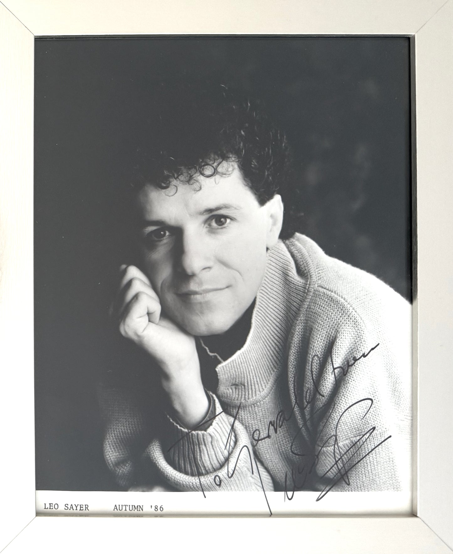 Leo Sayer, Hand Signed Framed 25cm x 20cm Photo Presentation & COA