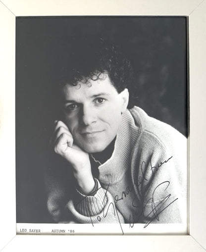 Leo Sayer, Hand Signed Framed 25cm x 20cm Photo Presentation & COA