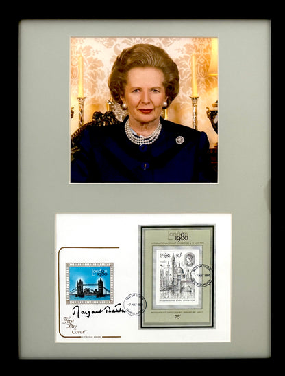 Margaret Thatcher British Prime Minister Hand Signed FDC Presentation & COA