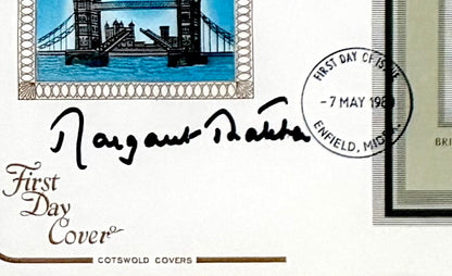 Margaret Thatcher British Prime Minister Hand Signed FDC Presentation & COA