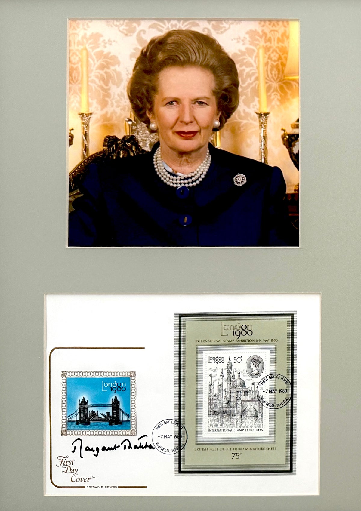 Margaret Thatcher British Prime Minister Hand Signed FDC Presentation & COA