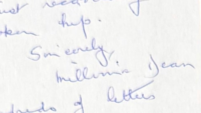 Millvina Dean, Titanic Survivor, Hand Signed Letter & Photo Presentation, With COA