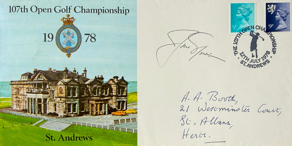Jack Nicklaus, 'The Open' Golf Legend, Hand Signed 1978 'Open' First Day Cover FDC