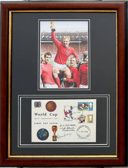 Bobby Moore, England 1966 Legend, Guaranteed Hand Signed First Day Cover Presentation & AFTAL COA