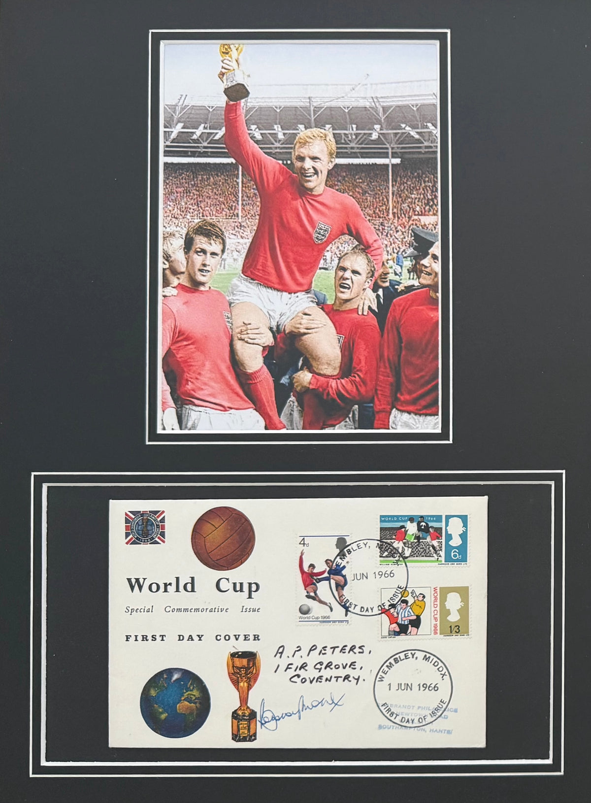 Bobby Moore, England 1966 Legend, Guaranteed Hand Signed First Day Cover Presentation & AFTAL COA