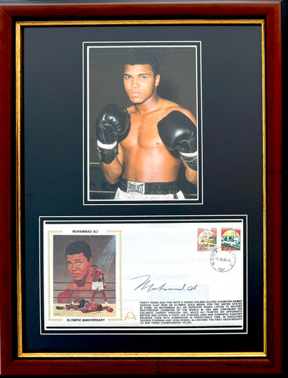 Muhammad Ali, 'The Greatest'. Hand Signed Mounted FDC Presentation & COA