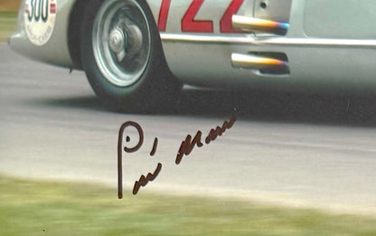 Sir Stirling Moss Hand Signed Framed 17cm x 12cm Photo With AFTAL COA