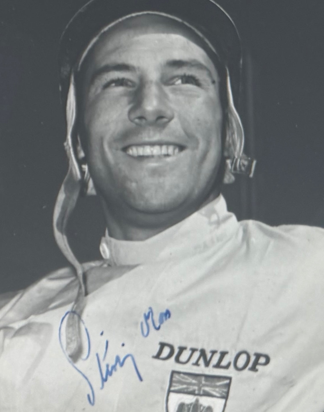 Sir Stirling Moss Hand Signed Framed 15cm x 10cm Photo With AFTAL COA