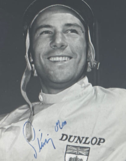 Sir Stirling Moss Hand Signed Framed 15cm x 10cm Photo With AFTAL COA