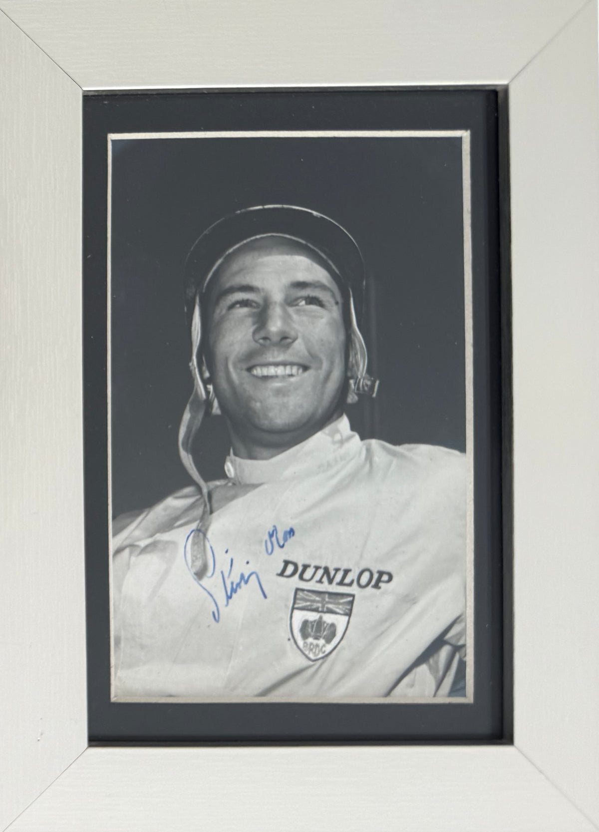 Sir Stirling Moss Hand Signed Framed 15cm x 10cm Photo With AFTAL COA