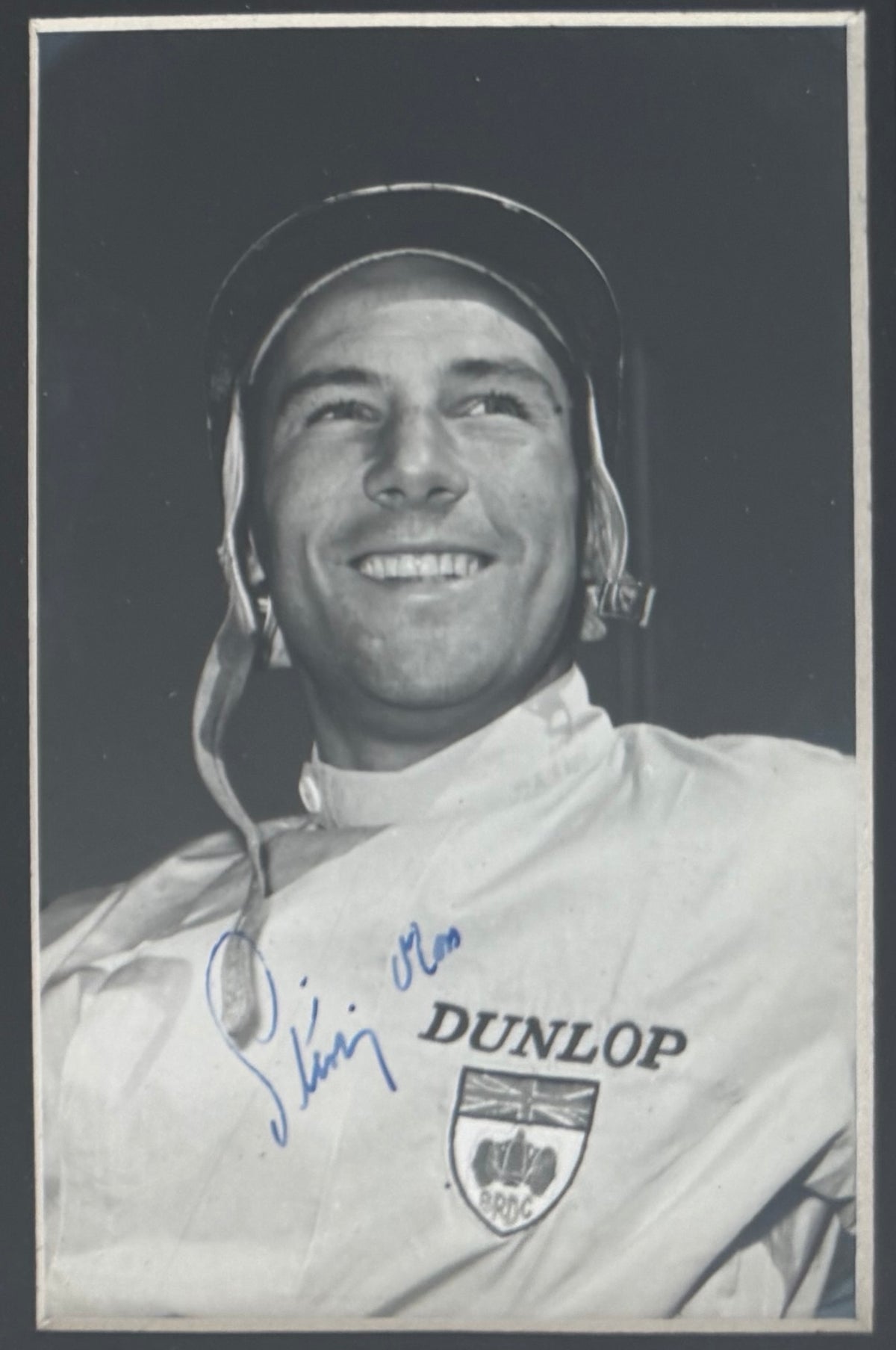 Sir Stirling Moss Hand Signed Framed 15cm x 10cm Photo With AFTAL COA