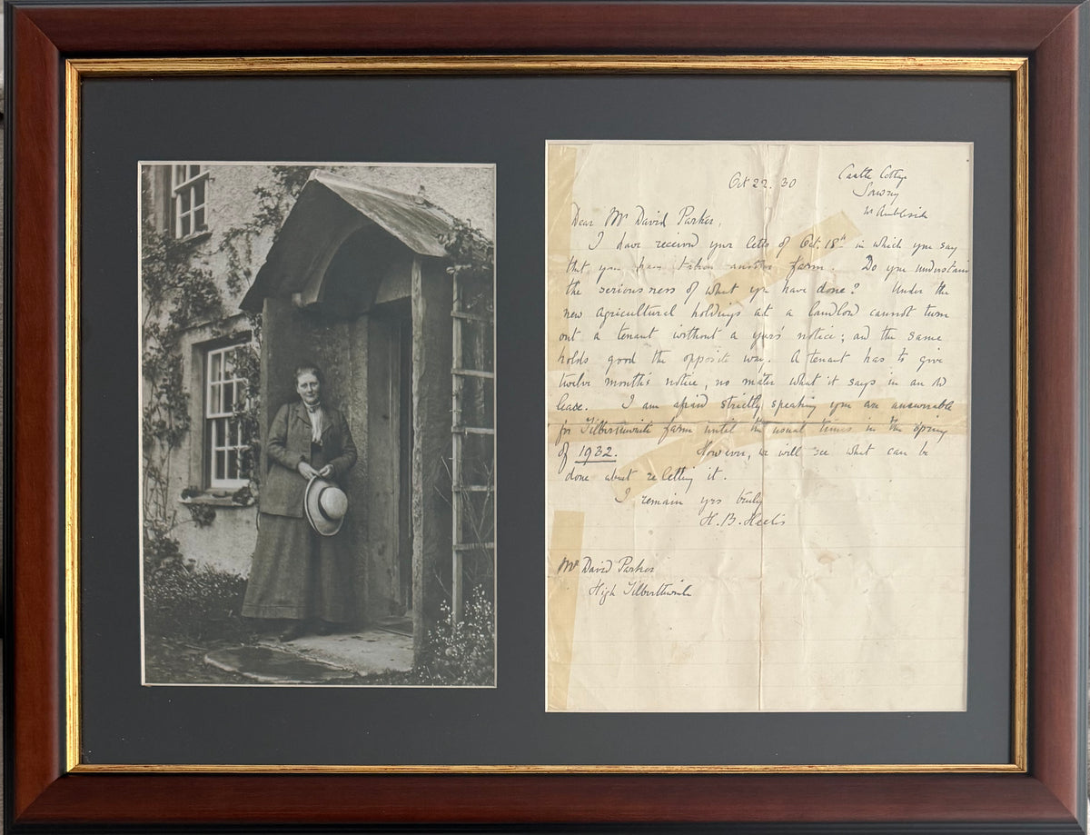 Beatrix Potter, Peter Rabbit Author, Guaranteed, Hand Signed Written Letter Presentation With COA