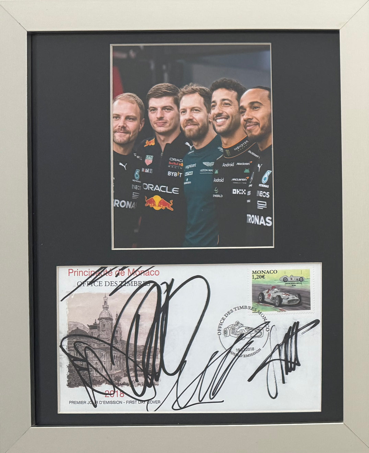 Multi Signed F1 Legends, Hamilton, Verstappen, Vettel etc. FDC Presentation & AFTAL COA