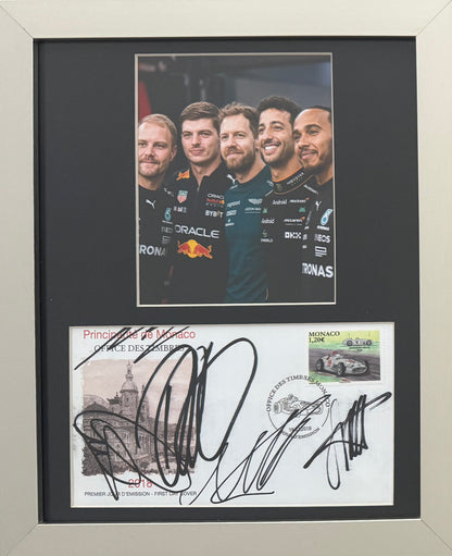 Multi Signed F1 Legends, Hamilton, Verstappen, Vettel etc. FDC Presentation & AFTAL COA