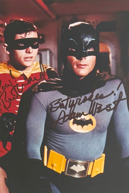 Adam West, Burt Ward, Guaranteed Hand Signed Mounted 'Batman' Presentation & COA